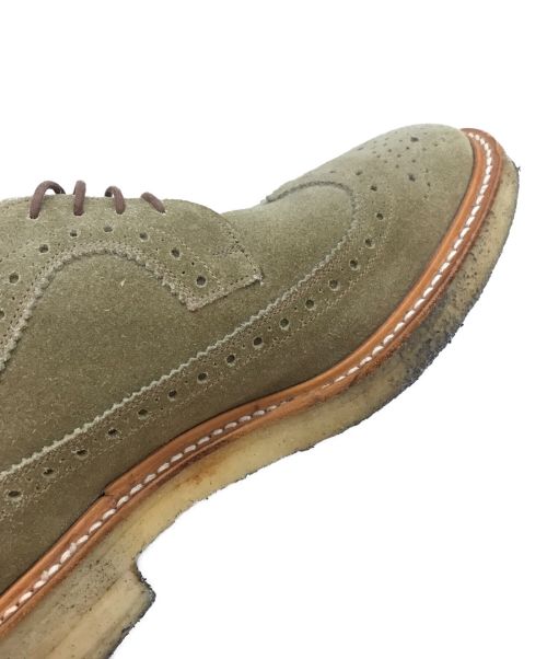 Tricker's（トリッカーズ）Tricker's (トリッカーズ) スエードウィングチップシューズ ベージュ サイズ:8h.55(約27cm)の古着・服飾アイテム