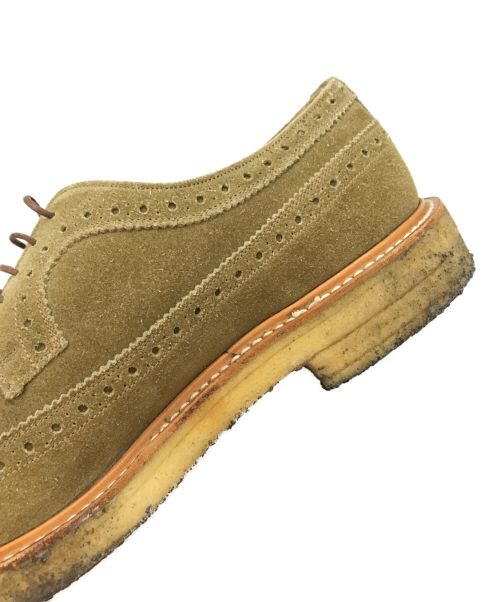 Tricker's（トリッカーズ）Tricker's (トリッカーズ) スエードウィングチップシューズ ベージュ サイズ:8h.55(約27cm)の古着・服飾アイテム