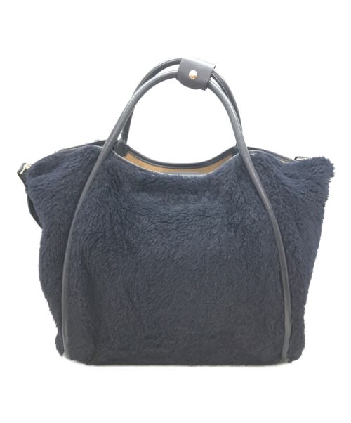 MaxMara（マックスマーラ）MaxMara (マックスマーラ) テディベア ショッピングバッグ ネイビー サイズ:下記参照の古着・服飾アイテム