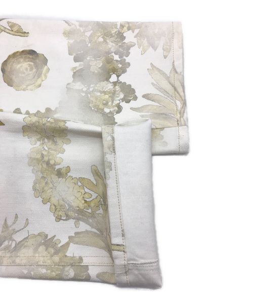 CHANEL（シャネル）CHANEL (シャネル) ココボタン ボタニカルプリント デニムパンツ ホワイト×ベージュ サイズ:34の古着・服飾アイテム