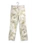 CHANEL（シャネル）の古着「ココボタン ボタニカルプリント デニムパンツ」｜ホワイト×ベージュ
