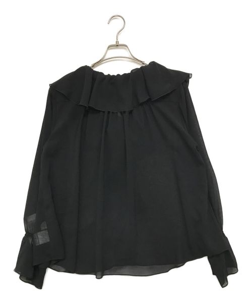 GRACE CLASS（グレースクラス）GRACE CLASS (グレースクラス) ストール付シフォンブラウス ブラック サイズ:36 未使用品の古着・服飾アイテム
