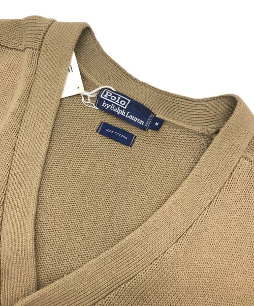 POLO RALPH LAUREN（ポロ・ラルフローレン）POLO RALPH LAUREN (ポロ・ラルフローレン) コットンニットカーディガン ベージュ サイズ:Mの古着・服飾アイテム