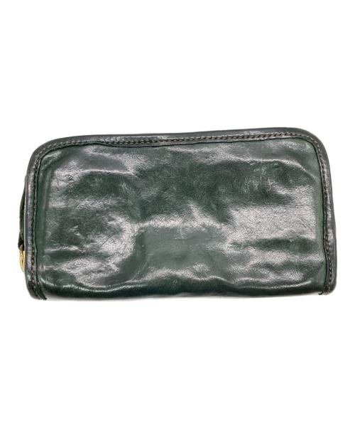 campomaggi（カンポマッジ）campomaggi (カンポマッジ) ラウンドファスナー長財布 グリーンの古着・服飾アイテム