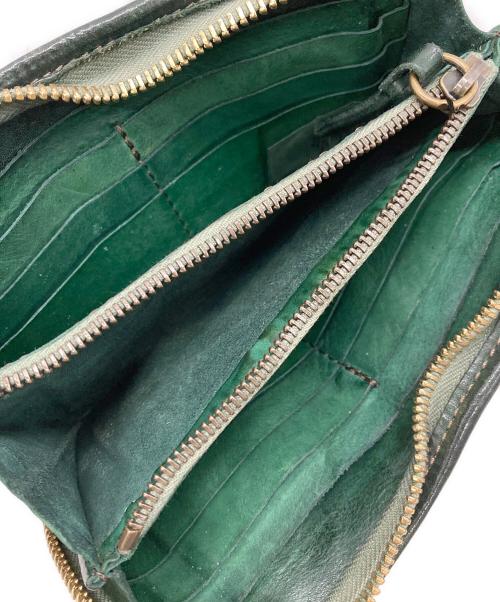 campomaggi（カンポマッジ）campomaggi (カンポマッジ) ラウンドファスナー長財布 グリーンの古着・服飾アイテム