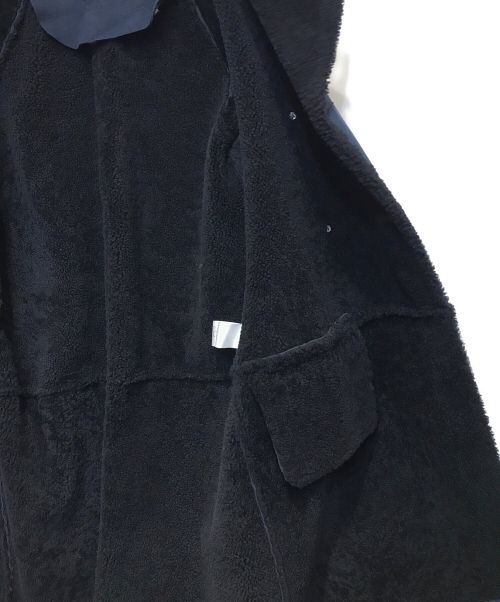 BARNEYS NEWYORK（バーニーズ・ニューヨーク）BARNEYS NEWYORK (バーニーズ・ニューヨーク) ムートンコート ネイビー×ブラック サイズ:40の古着・服飾アイテム