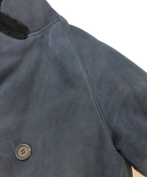 BARNEYS NEWYORK（バーニーズ・ニューヨーク）BARNEYS NEWYORK (バーニーズ・ニューヨーク) ムートンコート ネイビー×ブラック サイズ:40の古着・服飾アイテム