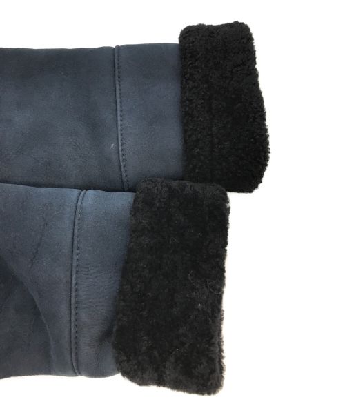 BARNEYS NEWYORK（バーニーズ・ニューヨーク）BARNEYS NEWYORK (バーニーズ・ニューヨーク) ムートンコート ネイビー×ブラック サイズ:40の古着・服飾アイテム