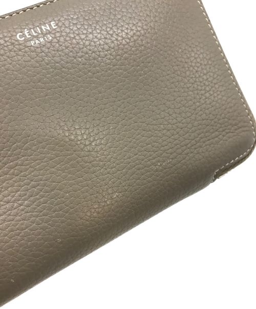 CELINE（セリーヌ）CELINE (セリーヌ) ラウンドジップウォレット グレー サイズ:下記参照の古着・服飾アイテム