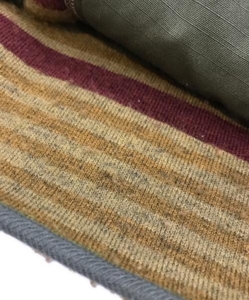 RRL（ダブルアールエル）RRL (ダブルアールエル) SHERPA LINED BLANKET JACKET STRIPE ベージュ×カーキ サイズ:Ｍの古着・服飾アイテム