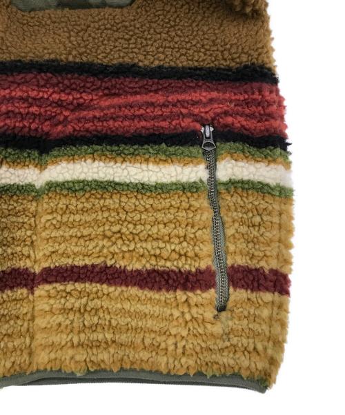 RRL（ダブルアールエル）RRL (ダブルアールエル) SHERPA LINED BLANKET JACKET STRIPE ベージュ×カーキ サイズ:Ｍの古着・服飾アイテム