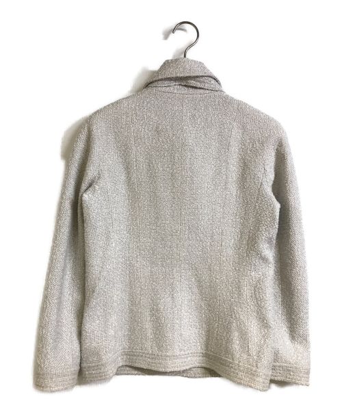 CHANEL（シャネル）CHANEL (シャネル) リボン付ココボタンツイードジャケット グレー サイズ:36の古着・服飾アイテム