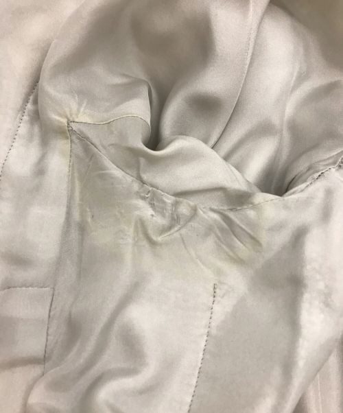 CHANEL（シャネル）CHANEL (シャネル) リボン付ココボタンツイードジャケット グレー サイズ:36の古着・服飾アイテム