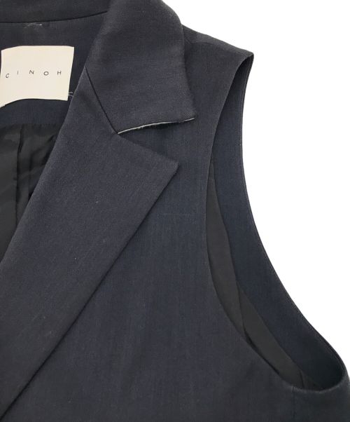 CINOH（チノ）CINOH (チノ) ノースリーブテーラードベスト ネイビー サイズ:FREEの古着・服飾アイテム