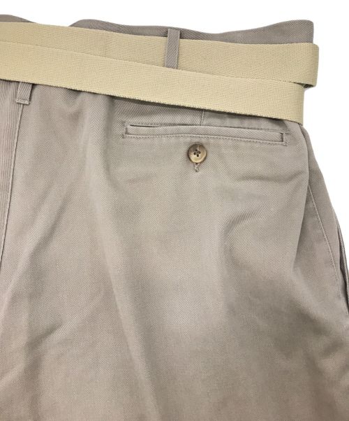 MAISON EUREKA（メゾンエウレカ）MAISON EUREKA (メゾンエウレカ) リメイクデザインタックパンツ ベージュ サイズ:Sの古着・服飾アイテム