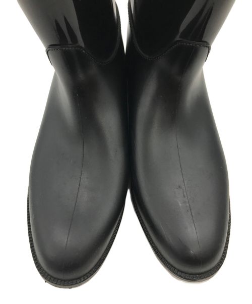 GIVENCHY（ジバンシィ）GIVENCHY (ジバンシィ) クロスストラップロングレインブーツ ブラック サイズ:38（24cm相当）の古着・服飾アイテム