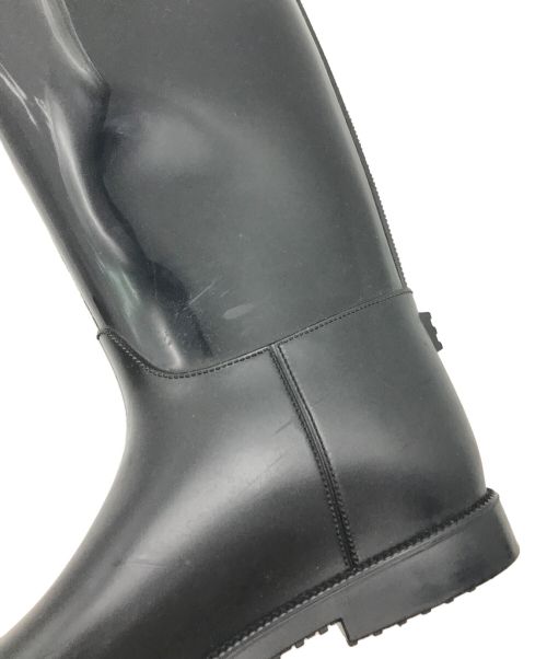 GIVENCHY（ジバンシィ）GIVENCHY (ジバンシィ) クロスストラップロングレインブーツ ブラック サイズ:38（24cm相当）の古着・服飾アイテム