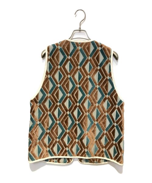 6(ROKU) BEAUTY&YOUTH（ロク ビューティーアンドユース）6(ROKU) BEAUTY&YOUTH (ロク ビューティーアンドユース) DIAMOND MOTIF CUT PILE VEST / ベスト ブラウン サイズ:下記参照の古着・服飾アイテム