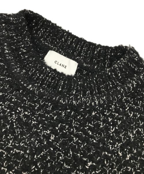 CLANE（クラネ）CLANE (クラネ) サイドジップ ツイード ニット ベスト ブラック サイズ:1の古着・服飾アイテム