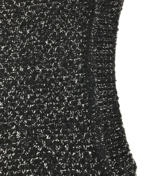 CLANE（クラネ）CLANE (クラネ) サイドジップ ツイード ニット ベスト ブラック サイズ:1の古着・服飾アイテム