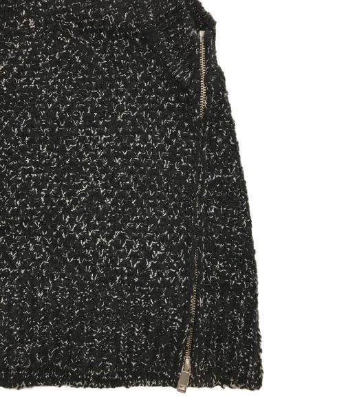 CLANE（クラネ）CLANE (クラネ) サイドジップ ツイード ニット ベスト ブラック サイズ:1の古着・服飾アイテム