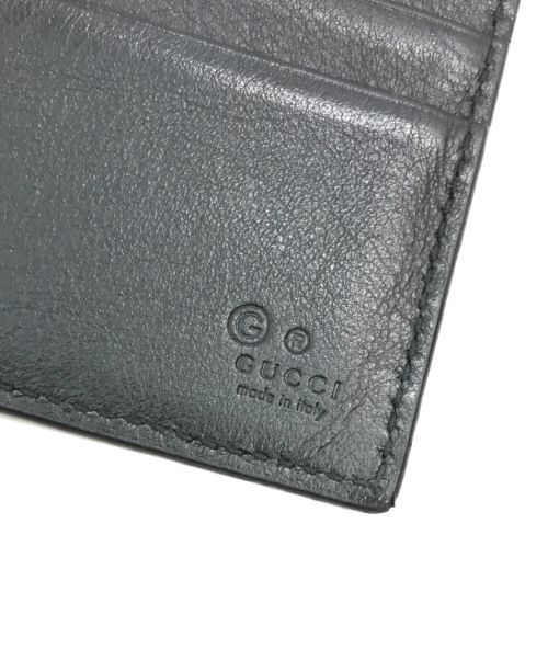 GUCCI（グッチ）GUCCI (グッチ) マイクログッチシマ2つ折り財布 ブラック サイズ:下記参照の古着・服飾アイテム