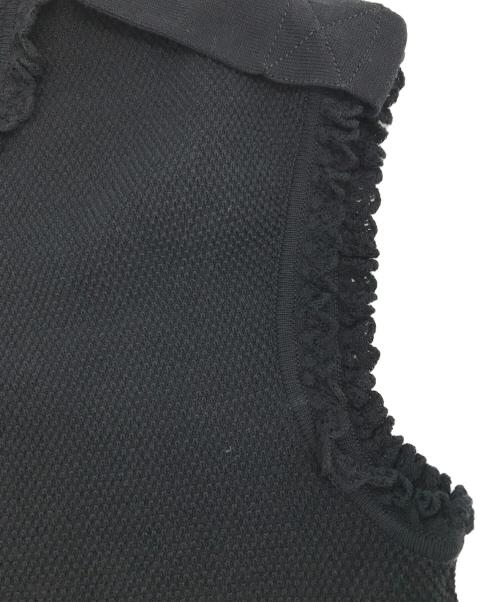 CHANEL（シャネル）CHANEL (シャネル) ココボタンノースリーブフリルニット ブラック サイズ:36の古着・服飾アイテム