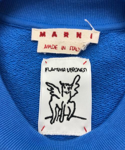 MARNI（マルニ）MARNI (マルニ) Flaminia Veronesi (フラミニア・ヴェロネージ) ロゴスウェット ブルー サイズ:38の古着・服飾アイテム