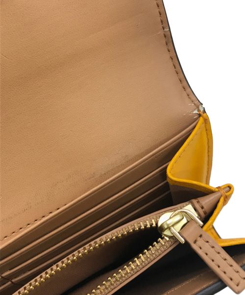 TORY BURCH（トリーバーチ）TORY BURCH (トリーバーチ) フラップロングウォレット イエロー サイズ:下記参照の古着・服飾アイテム