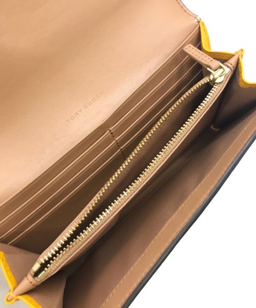 TORY BURCH（トリーバーチ）TORY BURCH (トリーバーチ) フラップロングウォレット イエロー サイズ:下記参照の古着・服飾アイテム