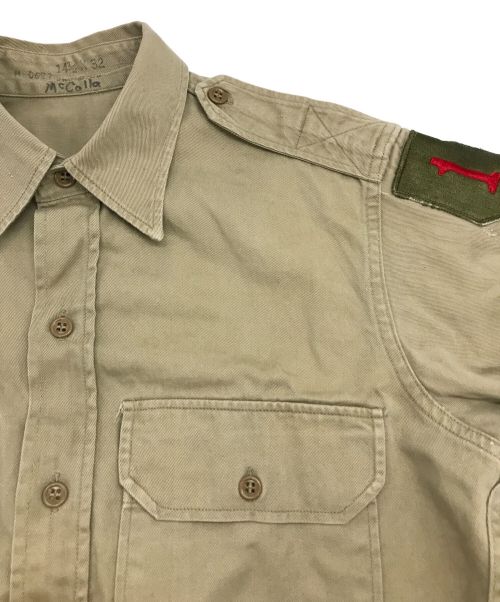 US ARMY（ユーエスアーミー）US ARMY (ユーエスアーミー) ［古着］アーミーツイルシャツ ベージュ サイズ:14 1/2の古着・服飾アイテム