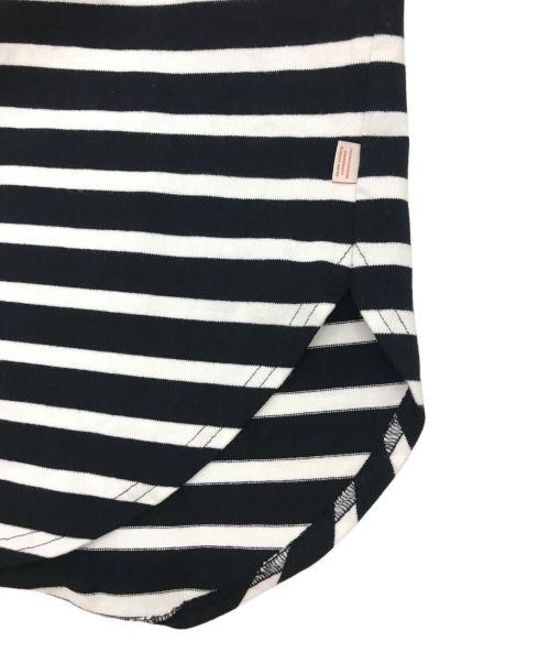 Traditional Weatherwear（トラディショナルウェザーウェア）Traditional Weatherwear (トラディショナルウェザーウェア) SP BIG VASQUE ボーダー ブラック×ホワイト サイズ:Mの古着・服飾アイテム