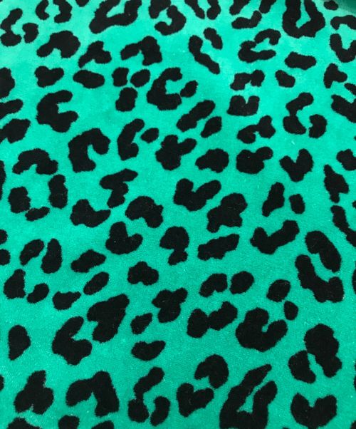 WACKO MARIA（ワコマリア）WACKO MARIA (ワコマリア) ブレンドベロア レオパード ポロシャツ グリーン×ブラック サイズ:Ｍの古着・服飾アイテム