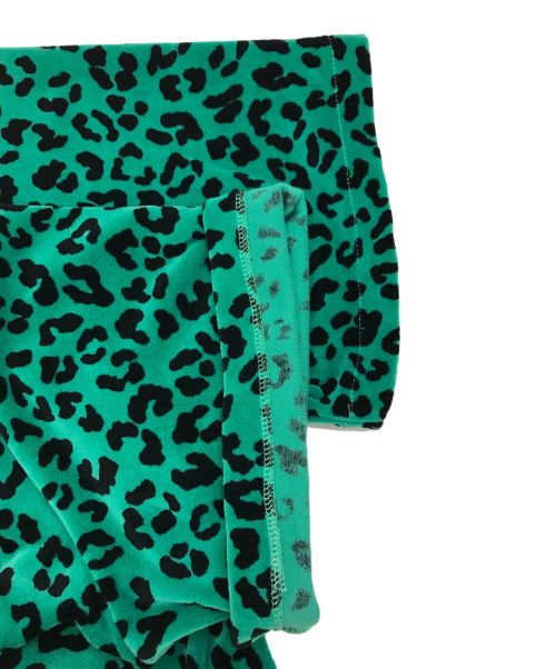 WACKO MARIA（ワコマリア）WACKO MARIA (ワコマリア) ブレンドベロア レオパード ポロシャツ グリーン×ブラック サイズ:Ｍの古着・服飾アイテム