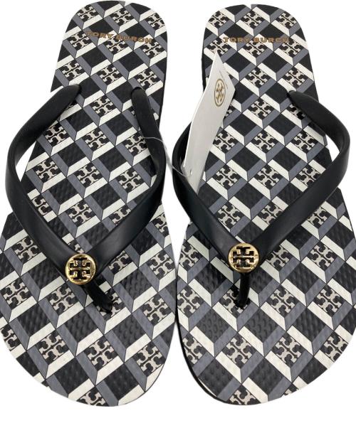 TORY BURCH（トリーバーチ）TORY BURCH (トリーバーチ) ビーチサンダル ネイビー×ホワイト サイズ:8（25ｃｍ相当） 未使用品の古着・服飾アイテム