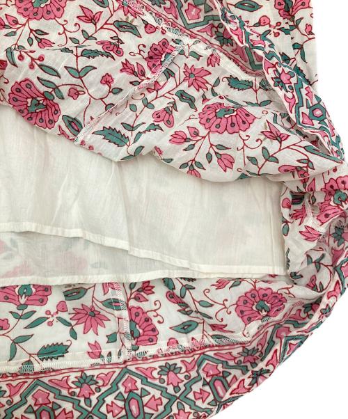 ne quittez pas（ヌキテパ）ne quittez pas (ヌキテパ) エスニックプリントフレアスリーブドレス ピンク サイズ:FREEの古着・服飾アイテム