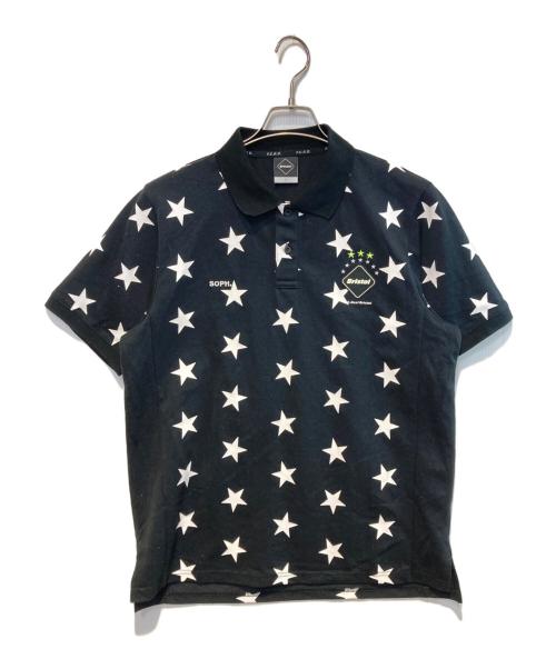 F.C.R.B.（エフシーレアルブリストル）F.C.R.B. (エフシーレアルブリストル) ポロシャツ ブラック×ホワイト サイズ:Lの古着・服飾アイテム