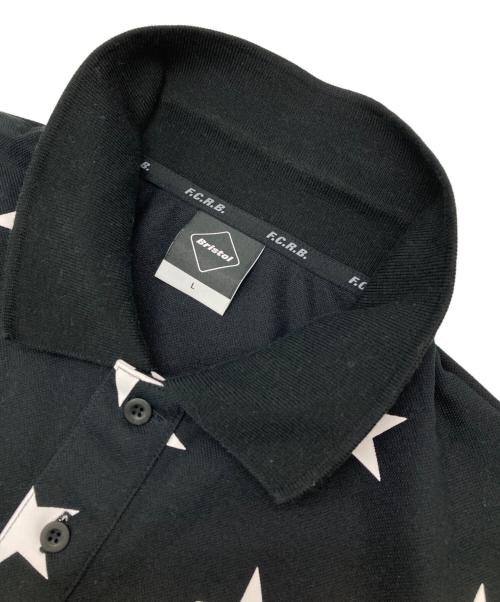 F.C.R.B.（エフシーレアルブリストル）F.C.R.B. (エフシーレアルブリストル) ポロシャツ ブラック×ホワイト サイズ:Lの古着・服飾アイテム