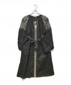 ne quittez pasヌキテパ）の古着「刺繍ワンピース」｜ブラック