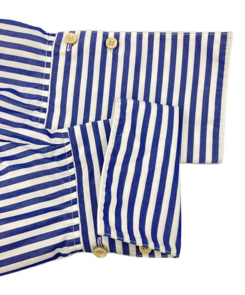 Uhr（ウーア）Uhr (ウーア) ストライプシャツワンピース ホワイト×ブルー サイズ:38の古着・服飾アイテム