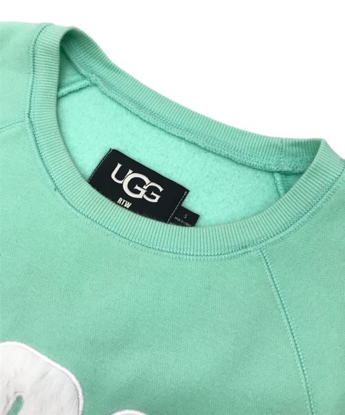 UGG（アグ）UGG (アグ) MADELINE FUZZY LOGO CREW NECK SWEAT ミントグリーン サイズ:Sの古着・服飾アイテム