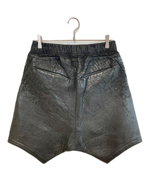 JULIUS（ユリウス）JULIUS (ユリウス) ラムレザー サルエル ハーフパンツ ブラック サイズ:3の古着・服飾アイテム
