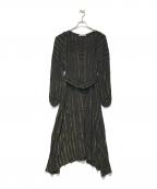 ne quittez pasヌキテパ）の古着「レーヨンクレープルレックスドレス」｜ブラック