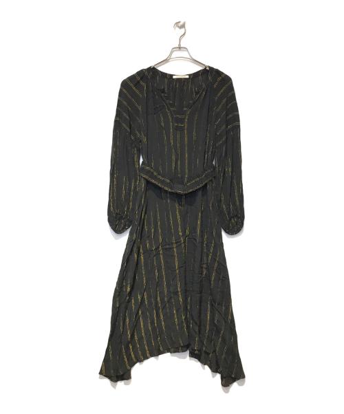 ne quittez pas（ヌキテパ）ne quittez pas (ヌキテパ) レーヨンクレープルレックスドレス ブラック サイズ:FREEの古着・服飾アイテム