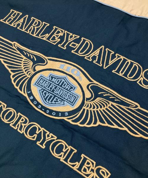 HARLEY-DAVIDSON（ハーレーダビッドソン）HARLEY-DAVIDSON (ハーレーダビッドソン) オープンカラーシャツ ブラック×ベージュ サイズ:XL 未使用品の古着・服飾アイテム