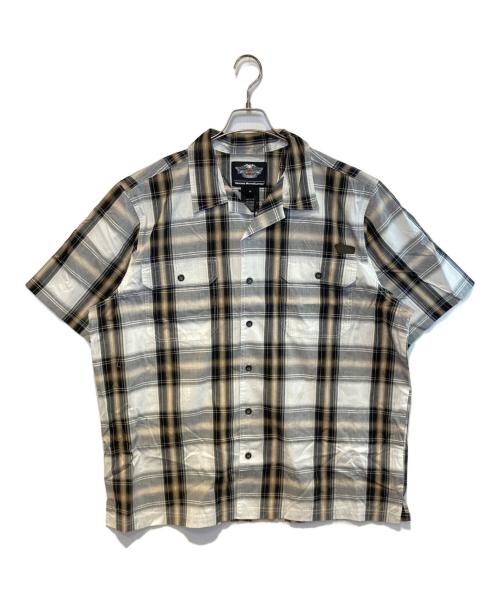 HARLEY-DAVIDSON（ハーレーダビッドソン）HARLEY-DAVIDSON (ハーレーダビッドソン) ロゴチェックシャツ ホワイト×グレー サイズ:XL 未使用品の古着・服飾アイテム