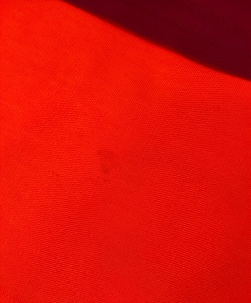 BALENCIAGA（バレンシアガ）BALENCIAGA (バレンシアガ) パッチワーク ロングスリーブ ポロシャツ ピンク×オレンジ サイズ:XXSの古着・服飾アイテム