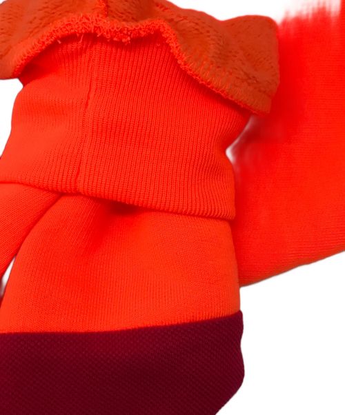 BALENCIAGA（バレンシアガ）BALENCIAGA (バレンシアガ) パッチワーク ロングスリーブ ポロシャツ ピンク×オレンジ サイズ:XXSの古着・服飾アイテム
