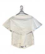ENFOLDエンフォルド）の古着「ケープPOブラウス」｜ホワイト