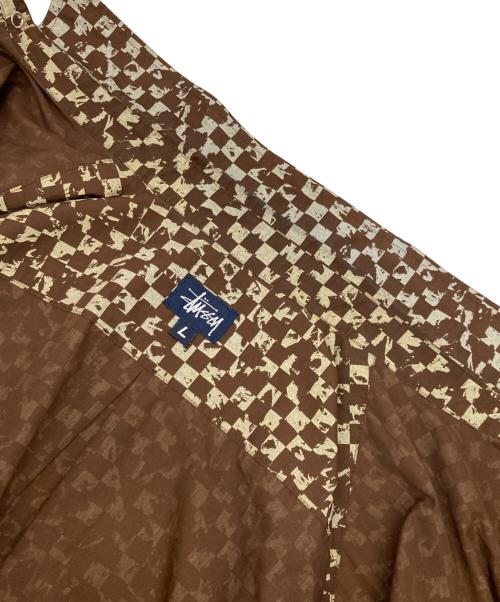 OLD STUSSY（オールドステューシー）OLD STUSSY (オールドステューシー) チェックシャツ ブラウン×ホワイト サイズ:Ｌの古着・服飾アイテム